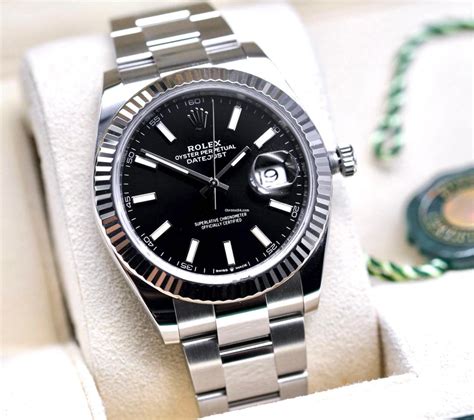 rolex black dial|rolex datejust 41mm black.